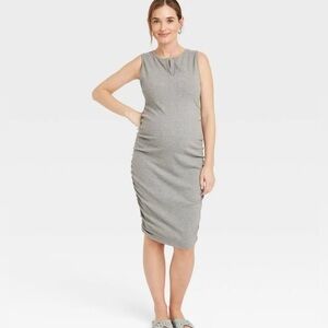 D107 Isabel Maternity by Ingrid & Isabel Size XS Rib Tank Maternity Dress